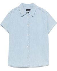 A.P.C. - Camicia Marina - Lyst