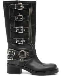 GISÉL MOIRÉ - 50Mm Buckle-Detail Boots - Lyst