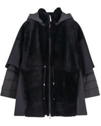 Moorer - Doudoune Zippée À Capuche - Lyst