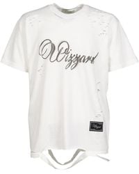 WIZZARD - Distressed Graphic-Print T-Shirt - Lyst