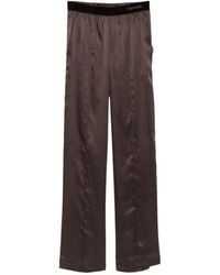 Tom Ford - Silk Elasticated-Waistband Trousers - Lyst