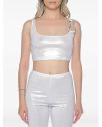 Chiara Ferragni - Crystal-Embellished Cropped Top - Lyst
