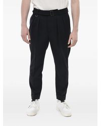 Paolo Pecora - Belted Pleated Trousers - Lyst