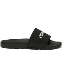 Off-White c/o Virgil Abloh - Bookish Logo-Embellished Slides - Lyst