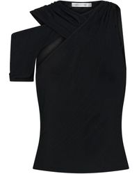 Christopher Esber - Draped One-Shoulder Rib Top - Lyst
