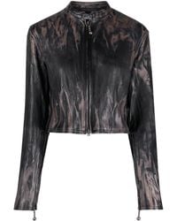 Acne Studios - Faded-effect Leather Jacket - Lyst