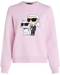 Karl Lagerfeld - Ikon Karl & Choupette Sweatshirt - Lyst