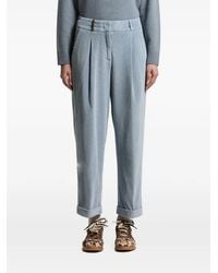 Peserico - Pleated Corduroy Trousers - Lyst
