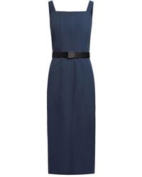 12 STOREEZ - Square-Neck Belted Dress - Lyst