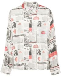 Martine Rose - Camisa con periódico estampado de x Stella Artois - Lyst