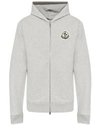 Moncler - Logo-Patch Zip-Up Hoodie - Lyst
