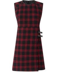 Pinko - Geruite Mini-Jurk Met Gesp-Detail - Lyst