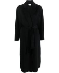 P.A.R.O.S.H. - Belted-Waist Cashmere Midi Coat - Lyst