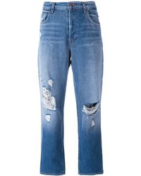 J Brand Ivy Cropped Jeans - Blauw
