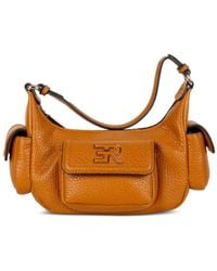 ERMANNO FIRENZE - Multi-Pocket Grained Leather Shoulder Bag - Lyst