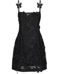Blumarine - Butterfly-Appliqué Macramé Lace Dress - Lyst