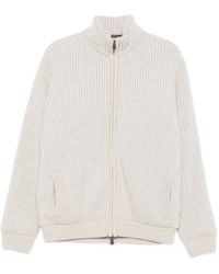 Fedeli - Ribbed-Knit Cardigan - Lyst