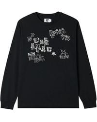 Izzue - Text Graphic-Print Cotton Sweatshirt - Lyst