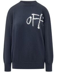 Off-White c/o Virgil Abloh - Bookish Shared Crew-Neck Sweater - Lyst