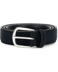 Alberto Luti - Square-Buckle Suede Belt - Lyst