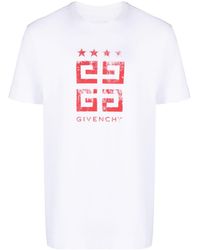 Givenchy - T-shirt blanc à image et à logos 4g - Lyst