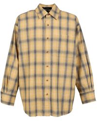 JUN/NAKAYAMA - Check-Pattern Raw-Edge Shirt - Lyst