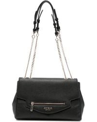 Guess - Grained Leather Tote Bag - Lyst