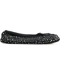 N.Peal Cashmere Jeweled Slippers - Black