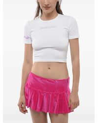 Adriana Hot Couture - Rhinestone-Logo T-Shirt - Lyst