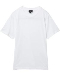 A.P.C. - T-Shirt Met Geborduurd Logo En Ronde Hals - Lyst