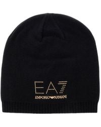 EA7 - Logo-Embellished Beanie Hat And Scarf Set - Lyst