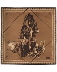 Stetson - Graphic-Print Cotton Scarf - Lyst