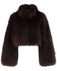 Pinko - Faux-Fur Cropped Jacket - Lyst