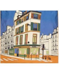 CAREL PARIS - Foulard En Soie À Imprimé Marais - Lyst