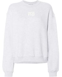 Alexander Wang - Felpa Con Logo Goffrato - Lyst