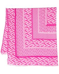 Versace - Schal mit Monogramm-Print - Lyst