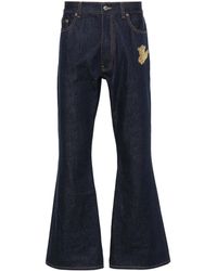 Off-White c/o Virgil Abloh - Logo-Embroidered Flared Jeans - Lyst