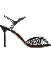 Aquazzura - Hold Me Crystal Heeled Sandals - Lyst