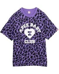AAPE BY A BATHING AP - Wild-Leopard Pattern T-Shirt - Lyst
