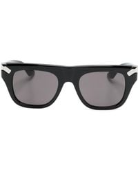 Alexander McQueen - Logo-engraved Square-frame Sunglasses - Lyst