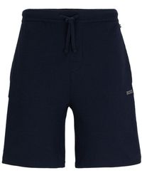 BOSS - Embroidered-logo Drawstring-waist Shorts - Lyst