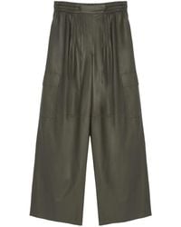 Yves Salomon - Wide-Leg Leather Cargo Trousers - Lyst