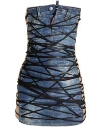 DSquared² - Corset Denim Dress - Lyst