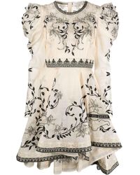 Zimmermann - Lyrical Embroidered Linen-silk Minidress - Lyst