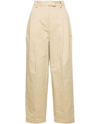 LVIR - Pantalon en coton à design plissé - Lyst