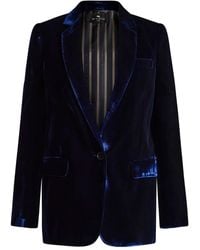 Etro - Single-Breasted Velvet Blazer - Lyst