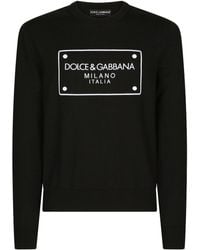 Dolce & Gabbana - Intarsien-Pullover mit Logo - Lyst