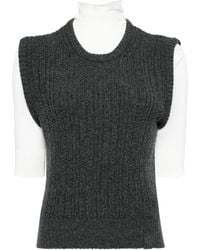 Victoria Beckham - Mock-Neck Knitted Top - Lyst