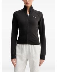 PUMA - Logo-Print Zip-Up Sweatshirt - Lyst