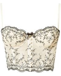 Twinset - Embroidered Tulle Bustier - Lyst
